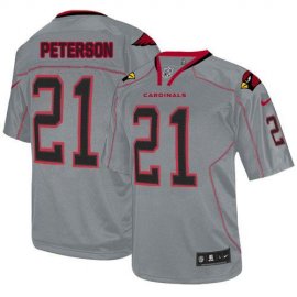 Nike Arizona Cardinals #21 Patrick Peterson Lights Out Grey Mens Stitched NFL Elite Jersey