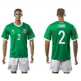 Mexico #2 I.Sabdi Green Home Soccer Country Jersey