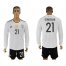 Germany #21 Gundogan White Home Long Sleeves Soccer Country Jersey