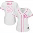 Miami Marlins #54 Wei-Yin Chen White/Pink Fashion Womens Stitched MLB Jersey