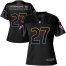 Nike Houston Texans #27 Duke Johnson Jr Black Womens NFL Fashion Game Jersey