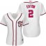 Washington Nationals #2 Adam Eaton White Home Womens Stitched MLB Jersey