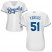 Kansas City Royals #51 Jason Vargas White Home Womens Stitched MLB Jersey