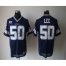 Nike Dallas Cowboys #50 Sean Lee Navy Blue Team Color With C Patch Mens Stitched NFL Elite Jersey