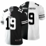 Pittsburgh Steelers #19 JuJu Smith-Schuster Mens Black V White Peace Split Nike Vapor Untouchable Limited NFL Jersey