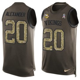 Nike Minnesota Vikings #20 Mackensie Alexander Green Mens Stitched NFL Limited Salute To Service Tank Top Jersey