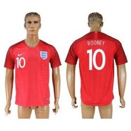 England #10 Rooney Away Soccer Country Jersey