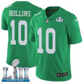 Nike Philadelphia Eagles #10 Mack Hollins Green Super Bowl LII Mens Stitched NFL Limited Rush Jersey