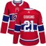 Adidas Montreal Canadiens #21 Nick Cousins Red Home Authentic Womens Stitched NHL Jersey