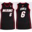 Women Miami Heat 6 LeBron James Black Stitched NBA Jersey Dress