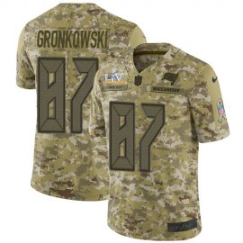 Nike Tampa Bay Buccaneers #87 Rob Gronkowski Camo Mens Super Bowl LV Bound Stitched NFL Limited 2018 Salute To Service Jersey