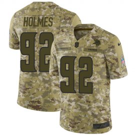 Nike Minnesota Vikings #92 Jalyn Holmes Camo Mens Stitched NFL Limited 2018 Salute To Service Jersey