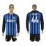 Inter Milan #44 Perisic Home Long Sleeves Soccer Club Jersey