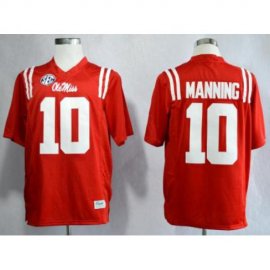 Ole Miss Rebels 10 Eli Manning Red College Football NCAA Jerseys