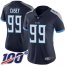 Nike Tennessee Titans #99 Jurrell Casey Navy Blue Team Color Womens Stitched NFL 100th Season Vapor Limited Jersey
