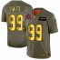 Houston Texans #99 J.J. Watt NFL Mens Nike Olive Gold 2019 Salute to Service Limited Jersey