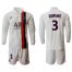 Paris Saint-Germain #3 Kimpembe Away Long Sleeves Soccer Club Jersey