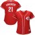 Cincinnati Reds #21 Michael Lorenzen Red Alternate Womens Stitched MLB Jersey