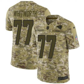 Nike Los Angeles Rams #77 Andrew Whitworth Camo Youth Stitched NFL Limited 2018 Salute to Service Jersey
