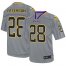 Nike Minnesota Vikings #28 Adrian Peterson Lights Out Grey Mens Stitched NFL Elite Jersey
