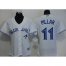 Toronto Blue Jays #11 Kevin Pillar White Womens Home Stitched MLB Jersey