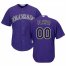 Colorado Rockies Majestic Alternate Cool Base Custom Jersey Purple