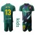 Barcelona Blank Shiny Green Goalkeeper Kid Soccer Club Jersey
