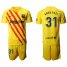 Barcelona #31 Ansu Fati Yellow Soccer Club Jersey