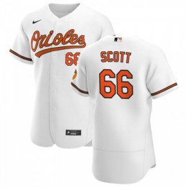 Baltimore Orioles #66 Tanner Scott Mens Nike White Home 2020 Authentic Player MLB Jersey