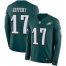 Nike Philadelphia Eagles #17 Alshon Jeffery Midnight Green Team Color Mens Stitched NFL Limited Therma Long Sleeve Jersey