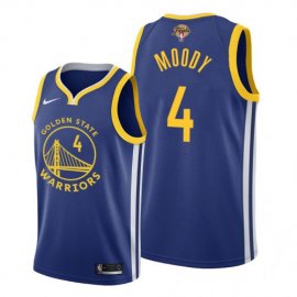 Nike Golden State Warriors #4 Moses Moody Blue Youth 2022 NBA Finals Jersey Youth