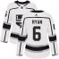 Adidas Los Angeles Kings #6 Joakim Ryan White Road Authentic Womens Stitched NHL Jersey