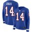 Nike Buffalo Bills #14 Stefon Diggs Royal Blue Team Color Womens Stitched NFL Limited Therma Long Sleeve Jersey
