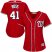 Washington Nationals #41 Joe Ross Red Alternate Womens Stitched MLB Jersey