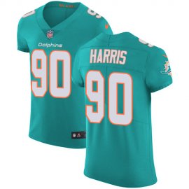 Nike Miami Dolphins #90 Charles Harris Aqua Green Team Color Mens Stitched NFL Vapor Untouchable Elite Jersey