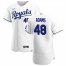 Kansas City Royals #48 Chance Adams Mens Nike White Home 2020 Authentic Player MLB Jersey