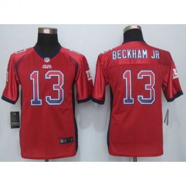 Nike New York Giants #13 Odell Beckham Jr Red Alternate Youth Stitched NFL Elite Drift Fashion Jersey