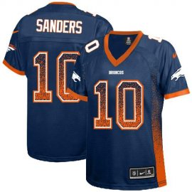 Nike Denver Broncos #10 Emmanuel Sanders Blue Alternate Womens Stitched NFL Elite Drift Fashion Jersey