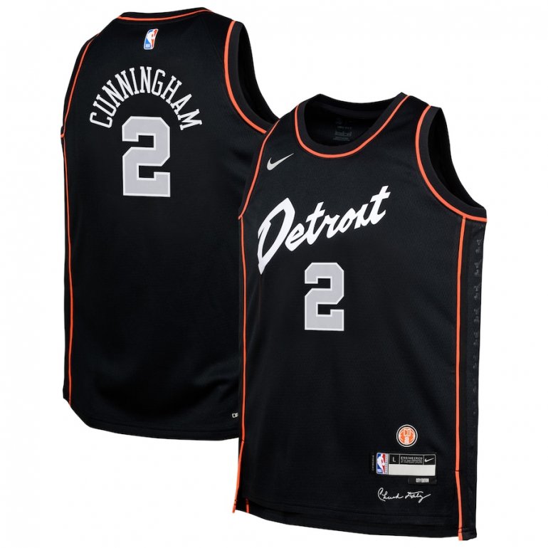 Cade Cunningham Detroit Pistons Nike Youth 2023/24 Swingman Replica Jersey – City Edition – Black Cade Cunningham Detroit Pistons Nike Youth 2023/24 Swingman Replica Jersey – City Edition – Black