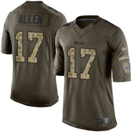 Nike Buffalo Bills #17 Josh Allen Green Youth Stitched NFL Limited 2015 Salute to Service Jersey