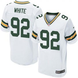 Nike Green Bay Packers #92 Reggie White White Mens Stitched NFL Elite Jersey