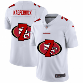 San Francisco 49ers #7 Colin Kaepernick White Mens Nike Team Logo Dual Overlap Limited NFL Jersey