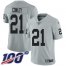 Nike Las Vegas Raiders #21 Gareon Conley Silver Mens Stitched NFL Limited Inverted Legend 100th Season Jersey