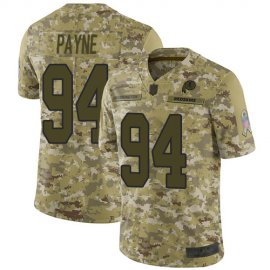 Nike Washington Football Team #94 DaRon Payne Camo Mens Stitched NFL Limited 2018 Salute To Service Jersey