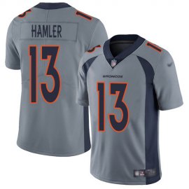 Nike Denver Broncos #13 KJ Hamler Gray Mens Stitched NFL Limited Inverted Legend Jersey