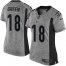 Nike Cincinnati Bengals #18 A.J. Green Gray Womens Stitched NFL Limited Gridiron Gray Jersey