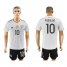 Germany #10 Podolski White Home Soccer Country Jersey