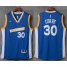 Golden State Warriors #30 Stephen Curry Royal Stretch Crossover Stitched NBA Jersey