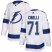 Adidas Tampa Bay Lightning #71 Anthony Cirelli White Road Authentic Stitched NHL Jersey