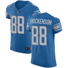 Nike Detroit Lions #88 T.J. Hockenson Blue Team Color Mens Stitched NFL Vapor Untouchable Elite Jersey